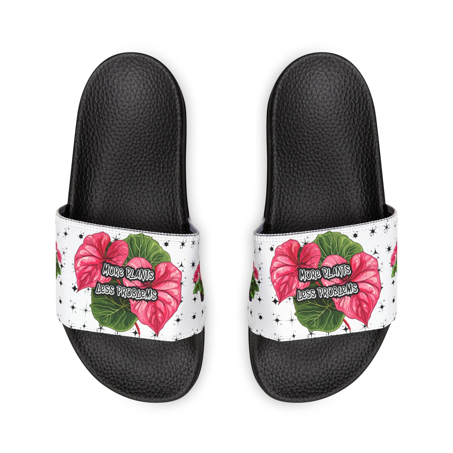 Floral 'Nothing But Good Vibes' Women's Slide Sandals