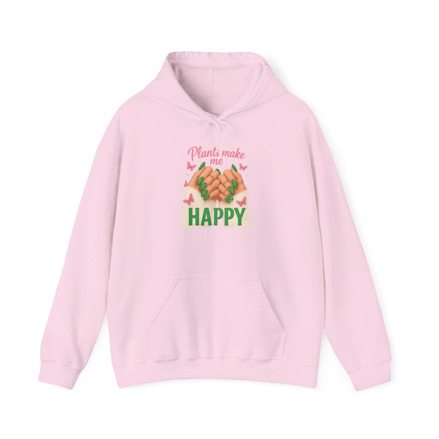 "Plants Make Me Happy" Plant Lover Hoodie — Plant Parent Hoodie Sweatshirt