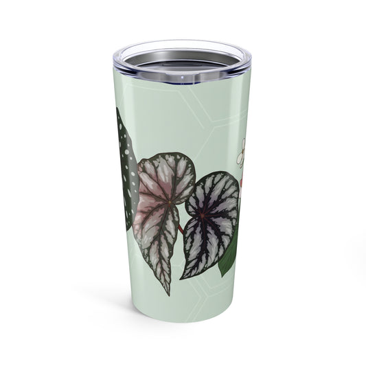 20oz Botanical Begonia Tumbler — Begonia Travel Cup