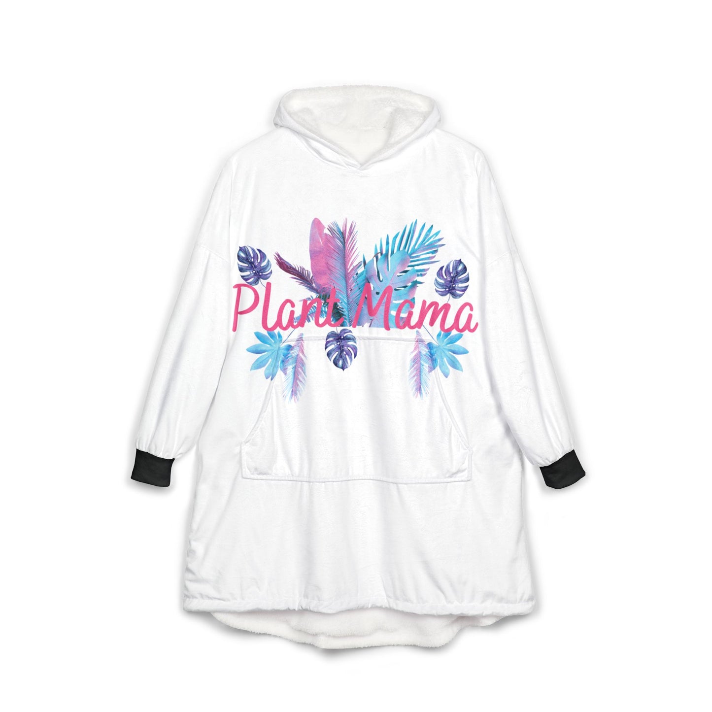 Unisex Plant Mama Hooded Fleece Blanket