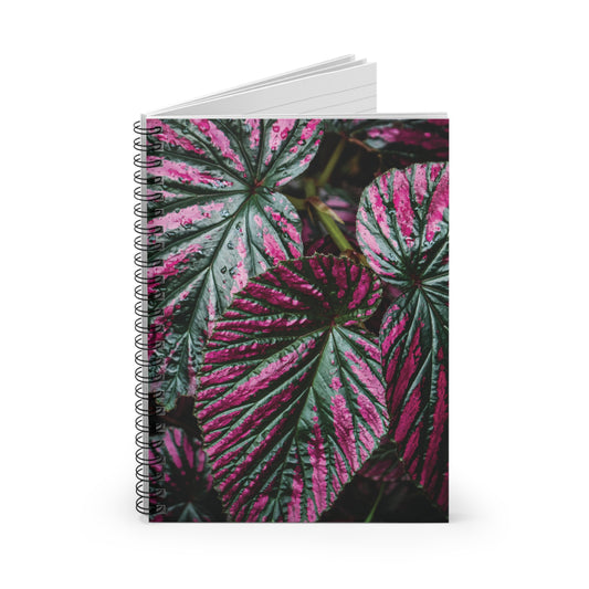 Begonia Spiral Notebook — Ruled Journal
