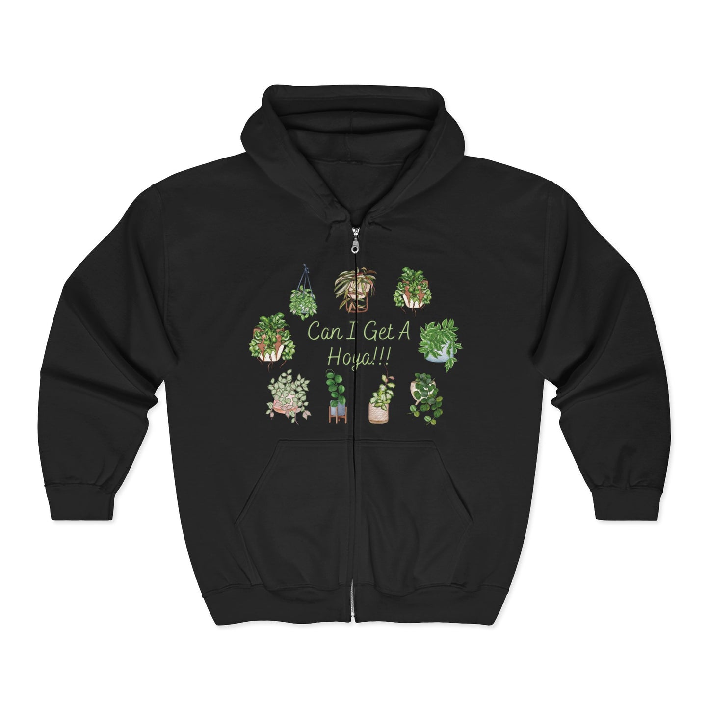 "Can I Get A Hoya" Zip-Up Hoodie