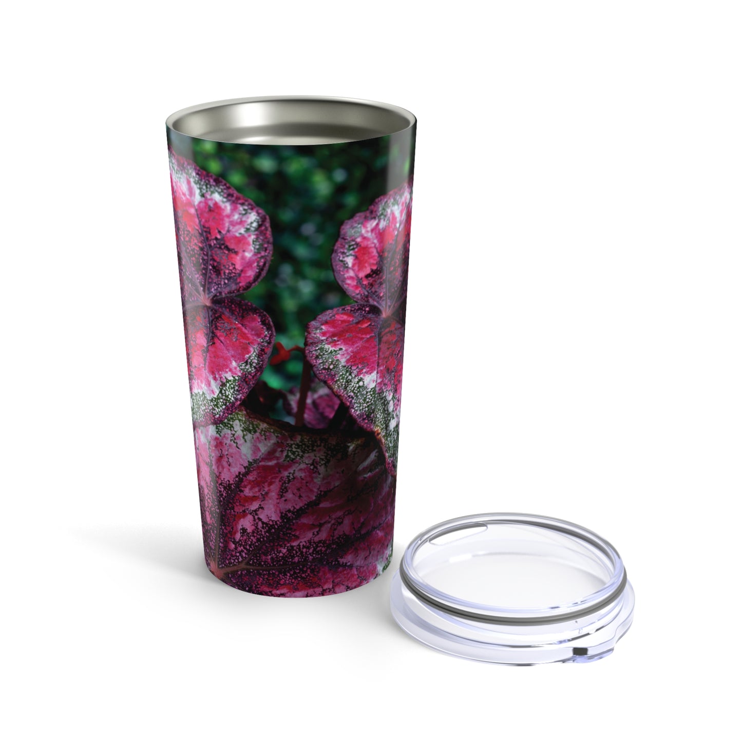 20oz Tumbler — Begonia Leaf Floral Insulated Travel Cup