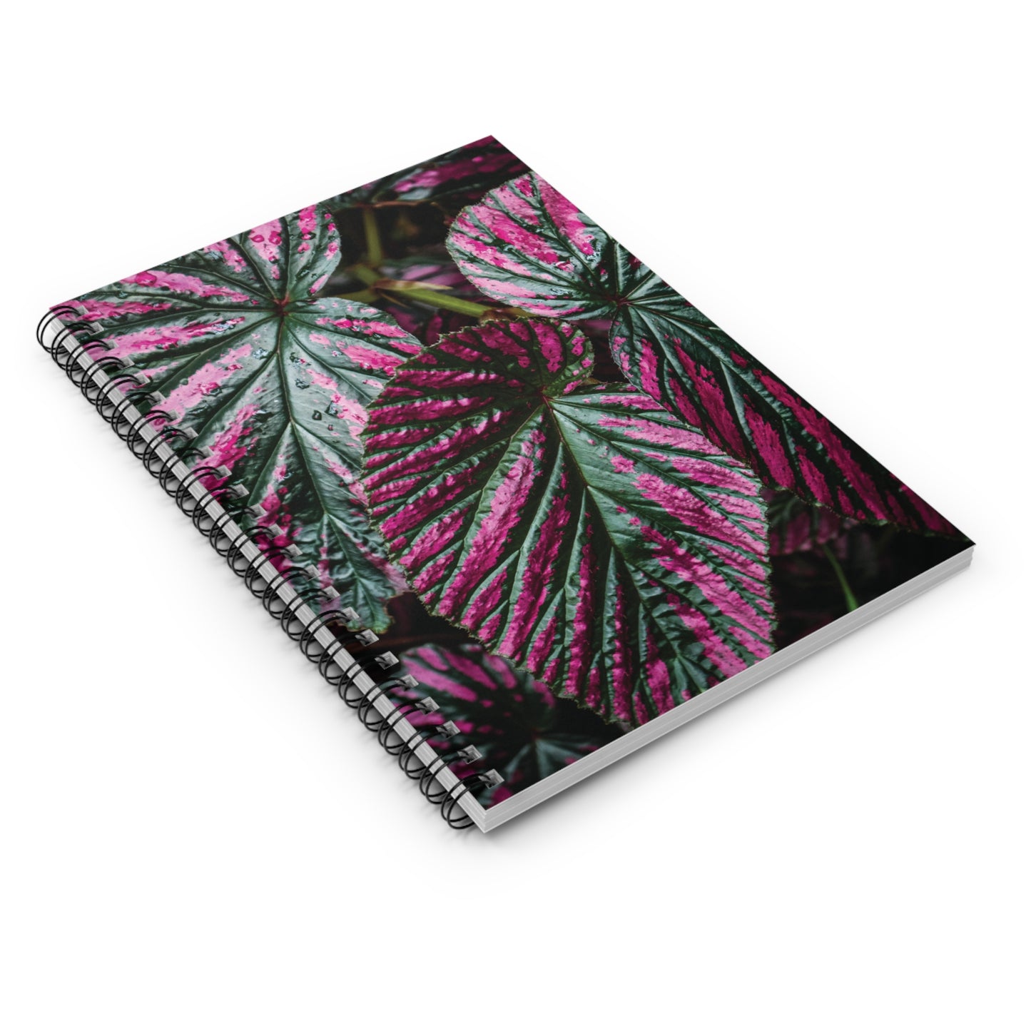 Begonia Spiral Notebook — Ruled Journal