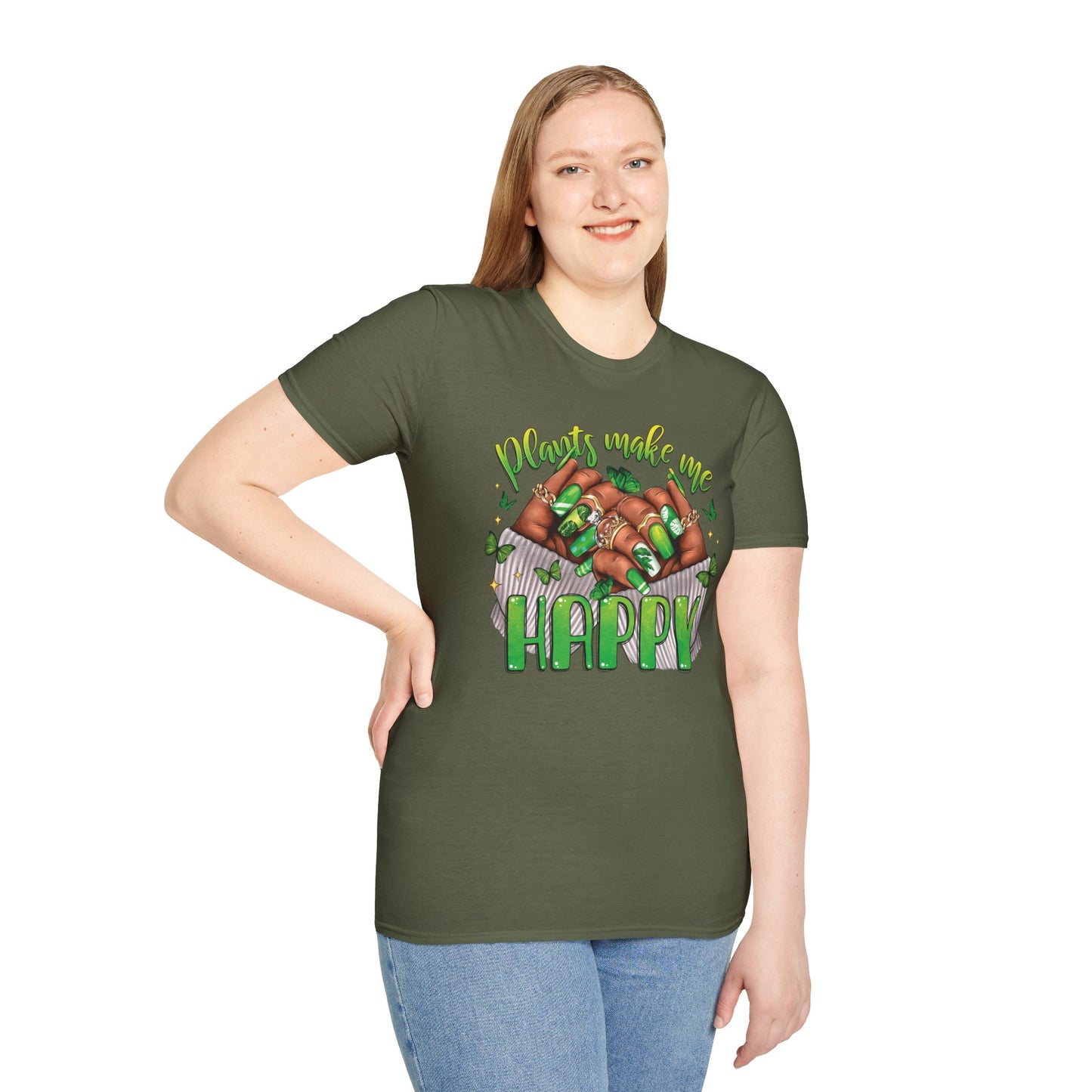 Plants Make Me Happy T-Shirt-Unisex Soft Style T-Shirt