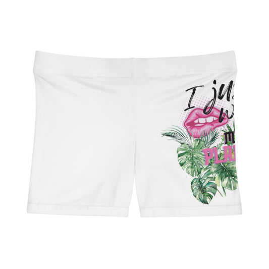 "I Just Wet My Plants" Summer Yoga Shorts