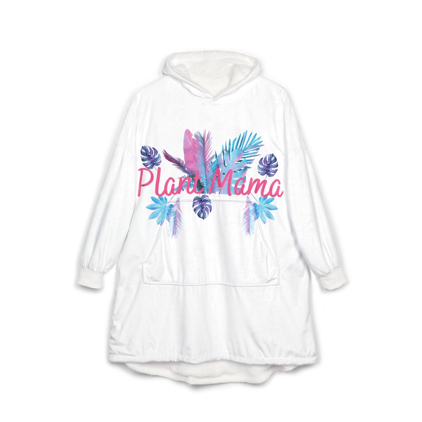 Unisex Plant Mama Hooded Fleece Blanket