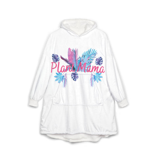 Unisex Plant Mama Hooded Fleece Blanket