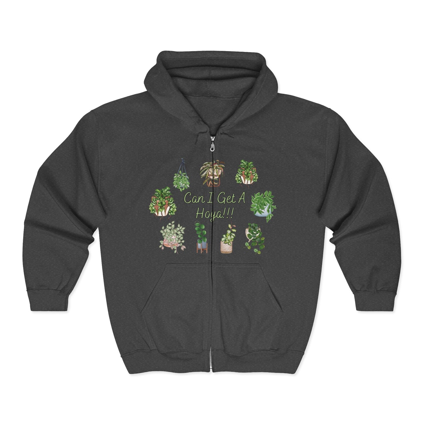 "Can I Get A Hoya" Zip-Up Hoodie