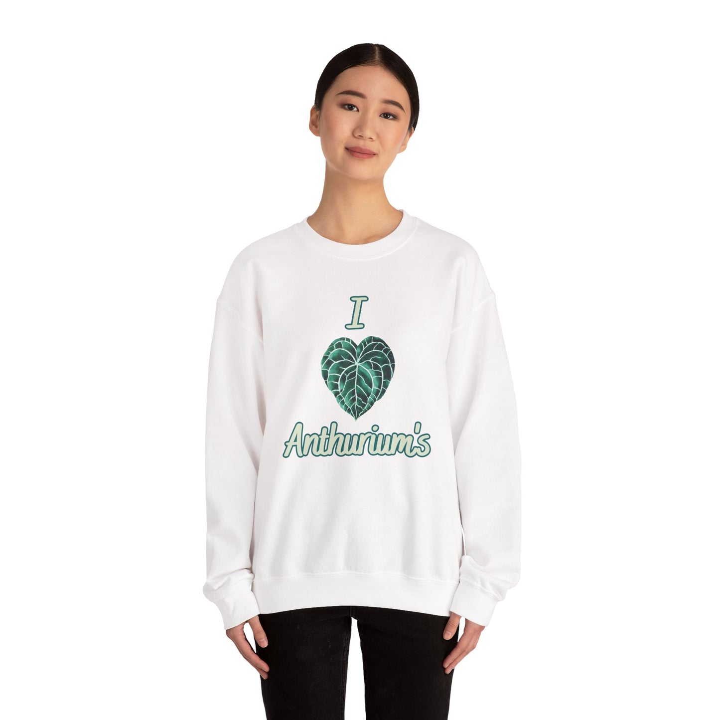 I Love Anthuriums Sweatshirt — Plant Lover Crewneck