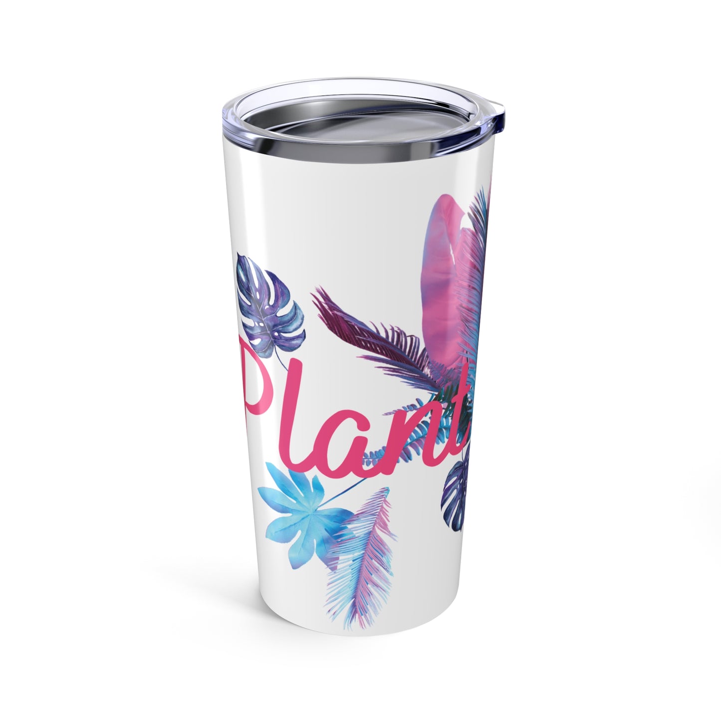20oz Floral Tropical Tumbler – 'Plant Mama' Insulated Travel Cup