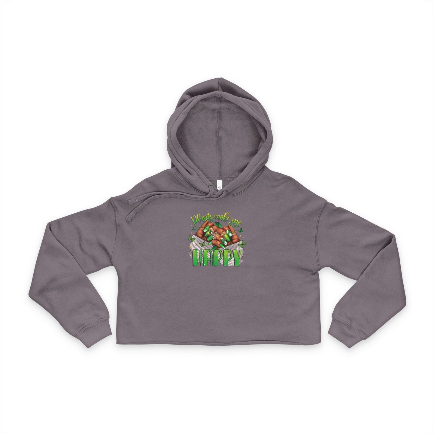 Plants Make Me Happy - Cropped Hoodie