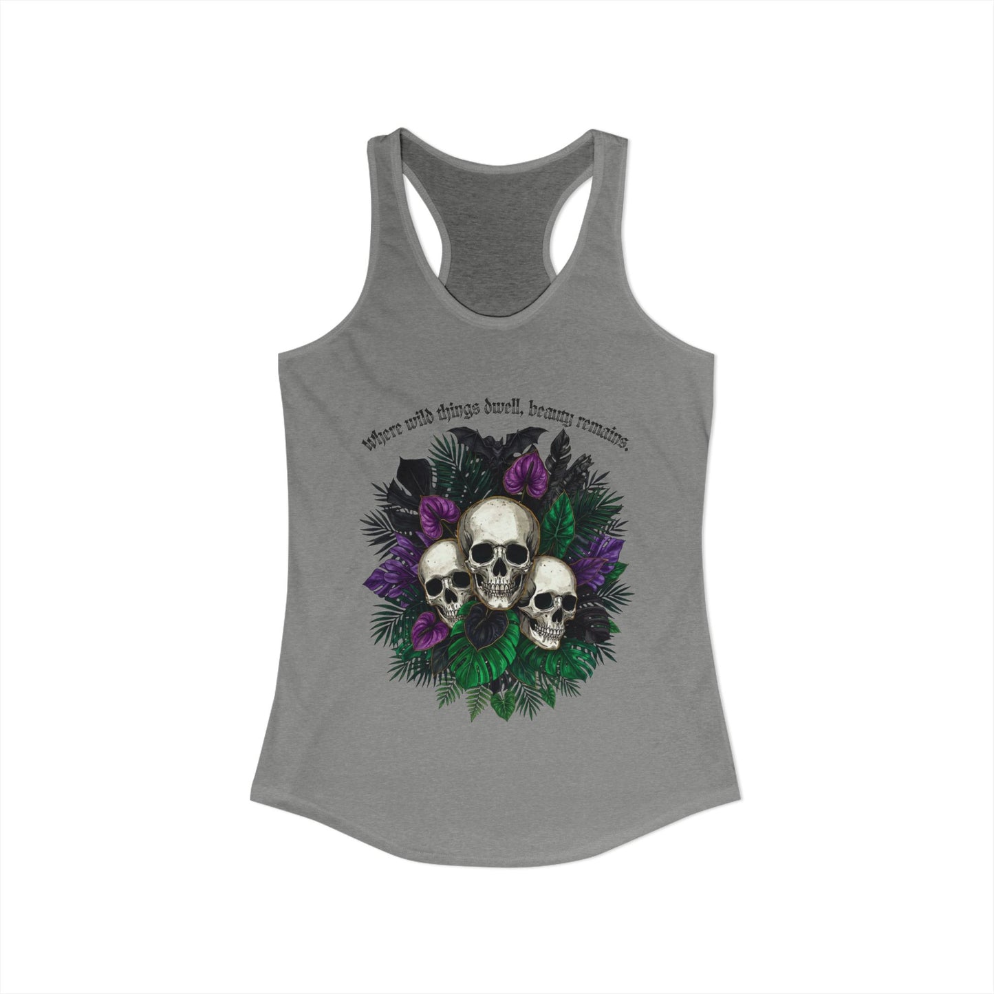 Where Wild Things Dwell, Beauty Remains- Women's Ideal Racerback Tank