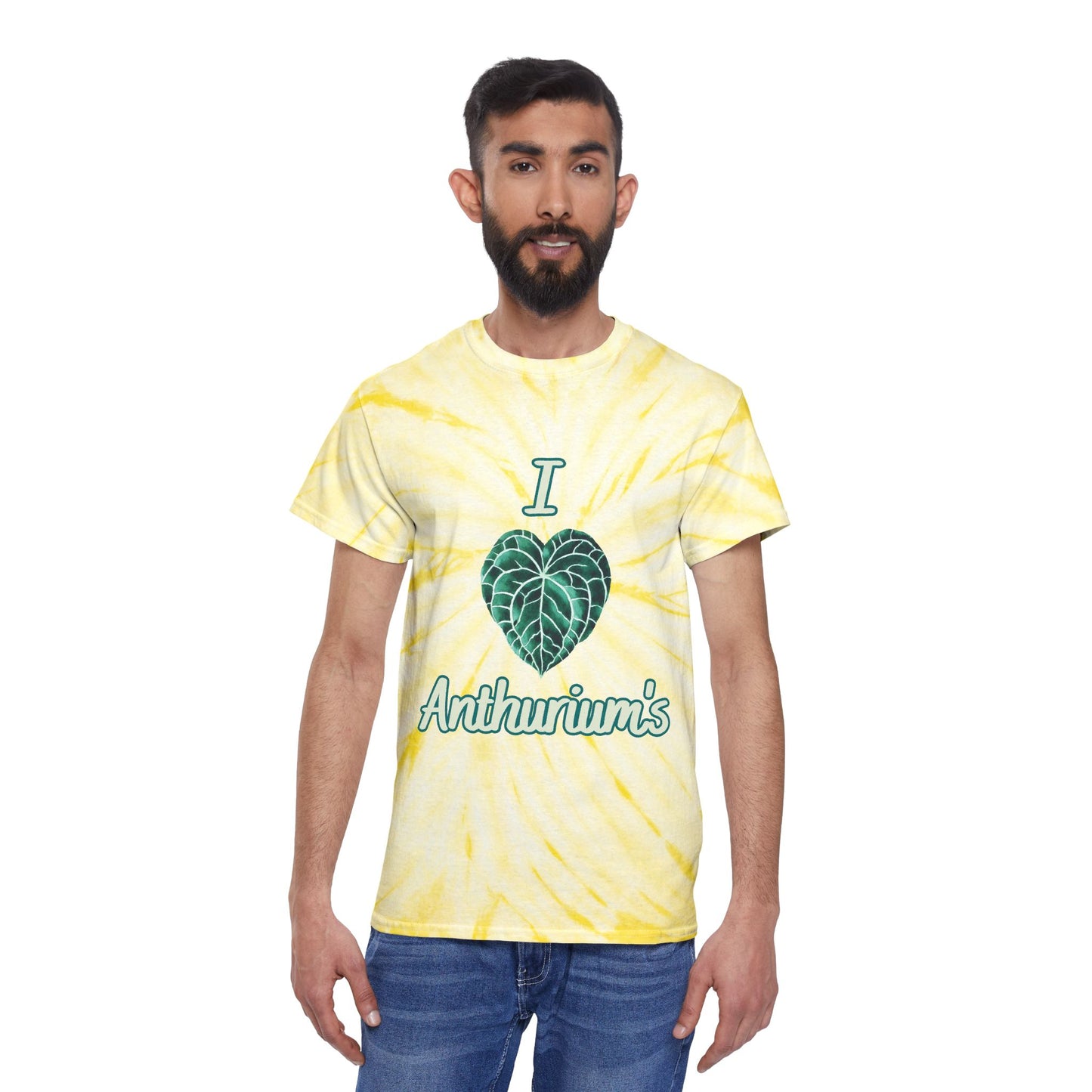 I Love Anthuriums Tie-Dye Tee – Plant Lover Shirt