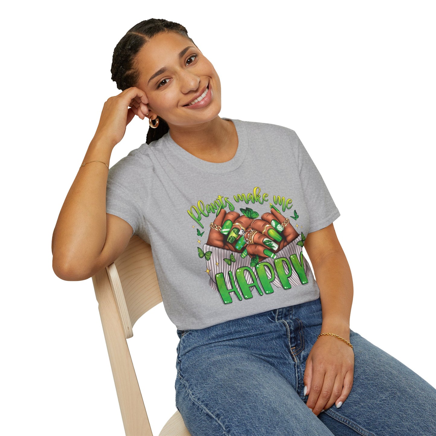 Plants Make Me Happy T-Shirt-Unisex Soft Style T-Shirt