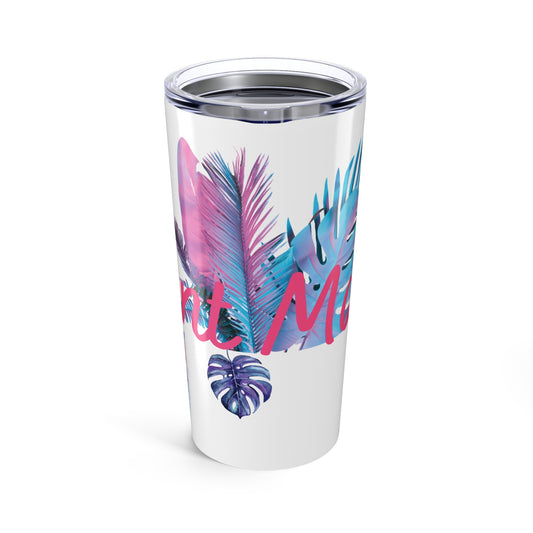 20oz Floral Tropical Tumbler – 'Plant Mama' Insulated Travel Cup