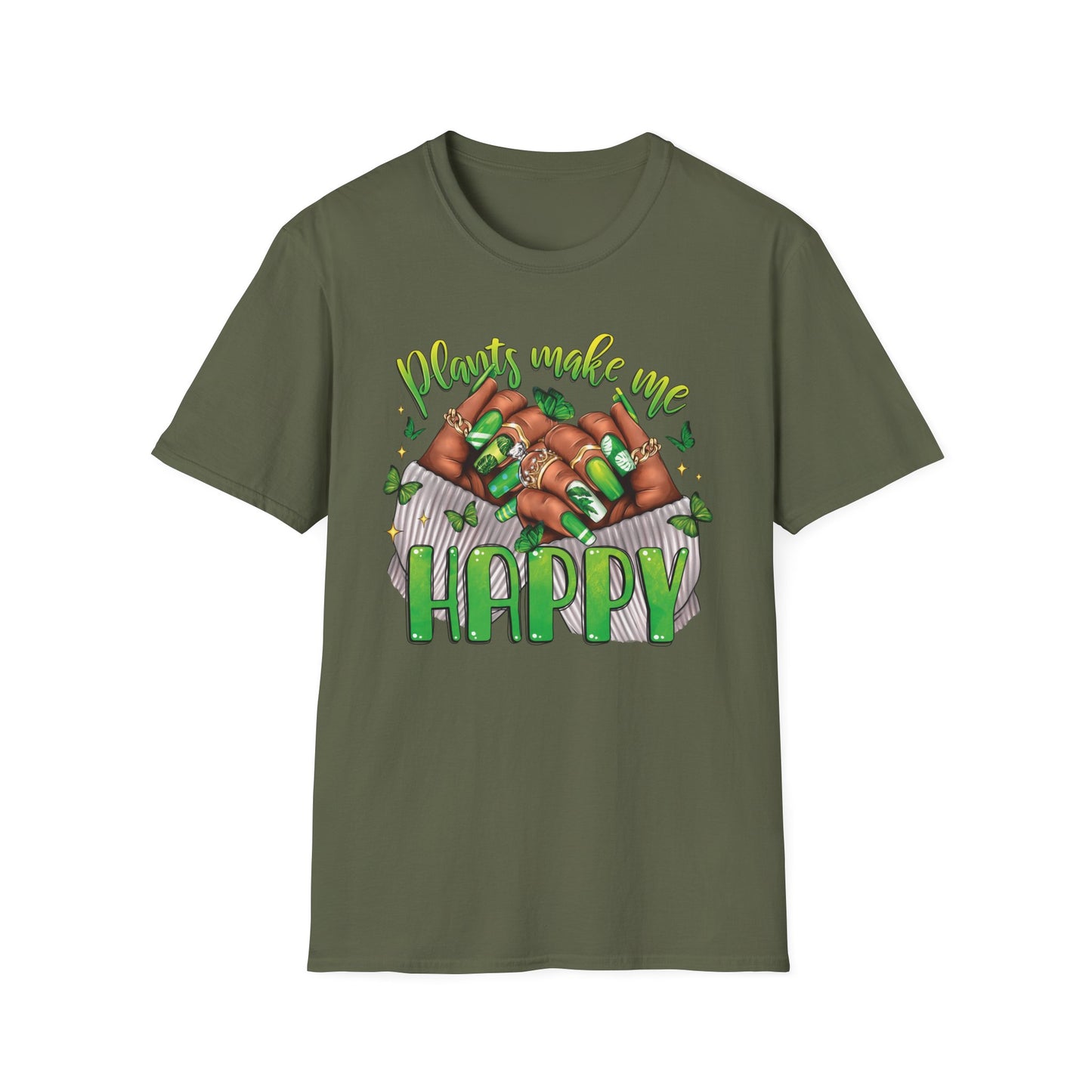 Plants Make Me Happy T-Shirt-Unisex Soft Style T-Shirt