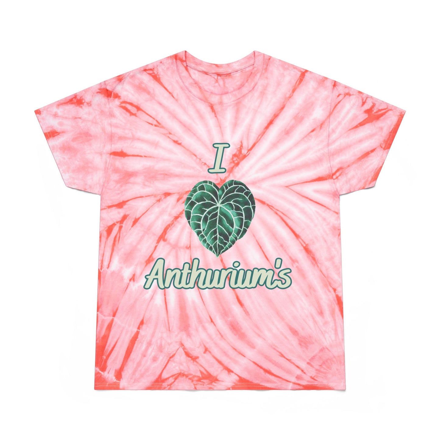 I Love Anthuriums Tie-Dye Tee – Plant Lover Shirt