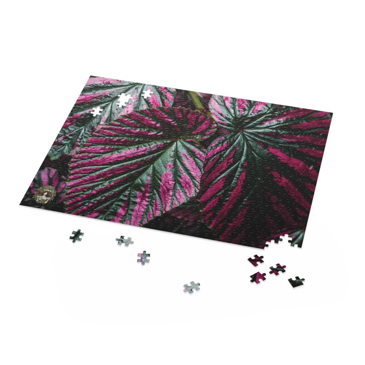 Begonia Leaf Puzzle — Pink & Green Begonia 120/252/500-Piece Jigsaw