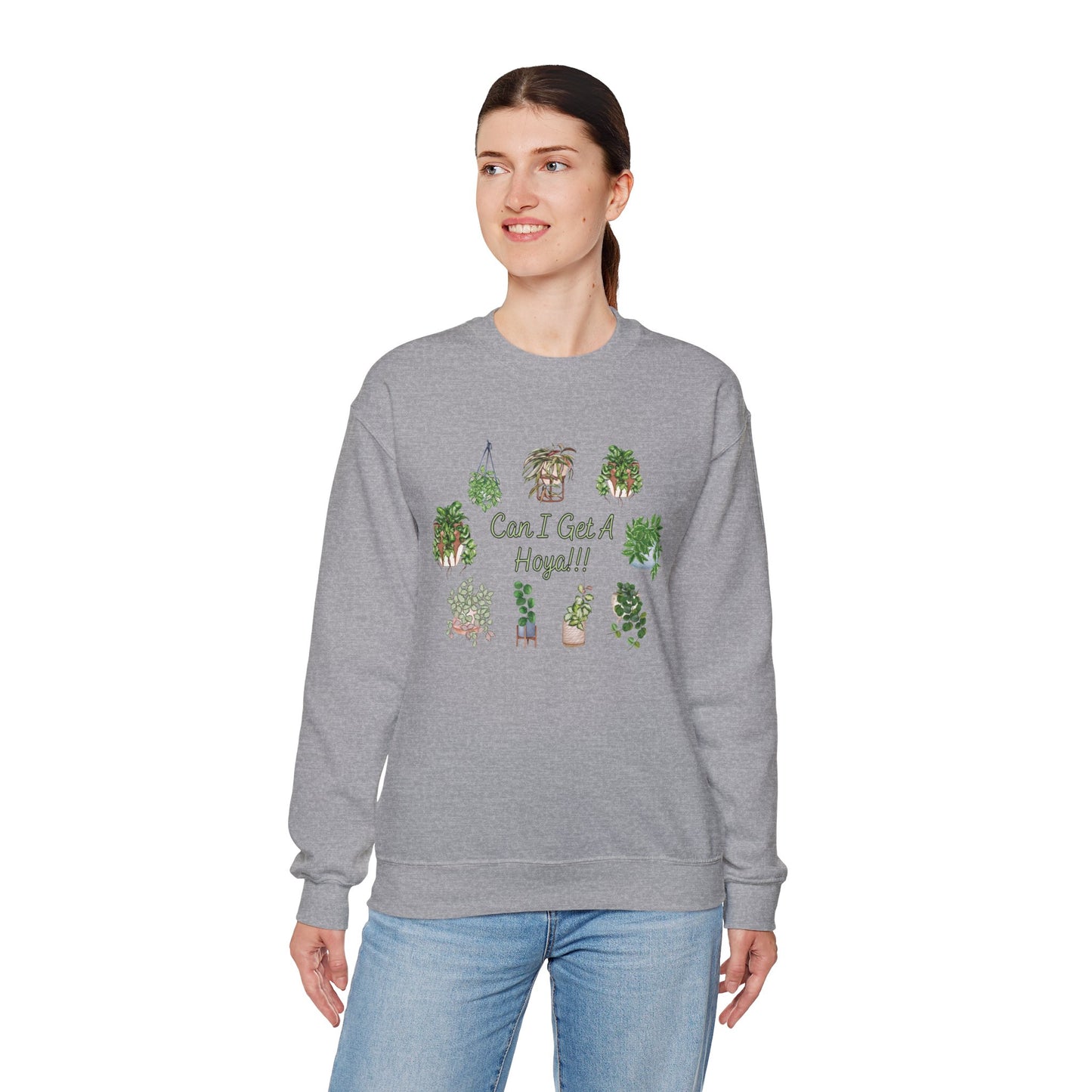 Can I Get A Hoya!! Sweatshirt — Cute Houseplant Crewneck for Plant Lovers