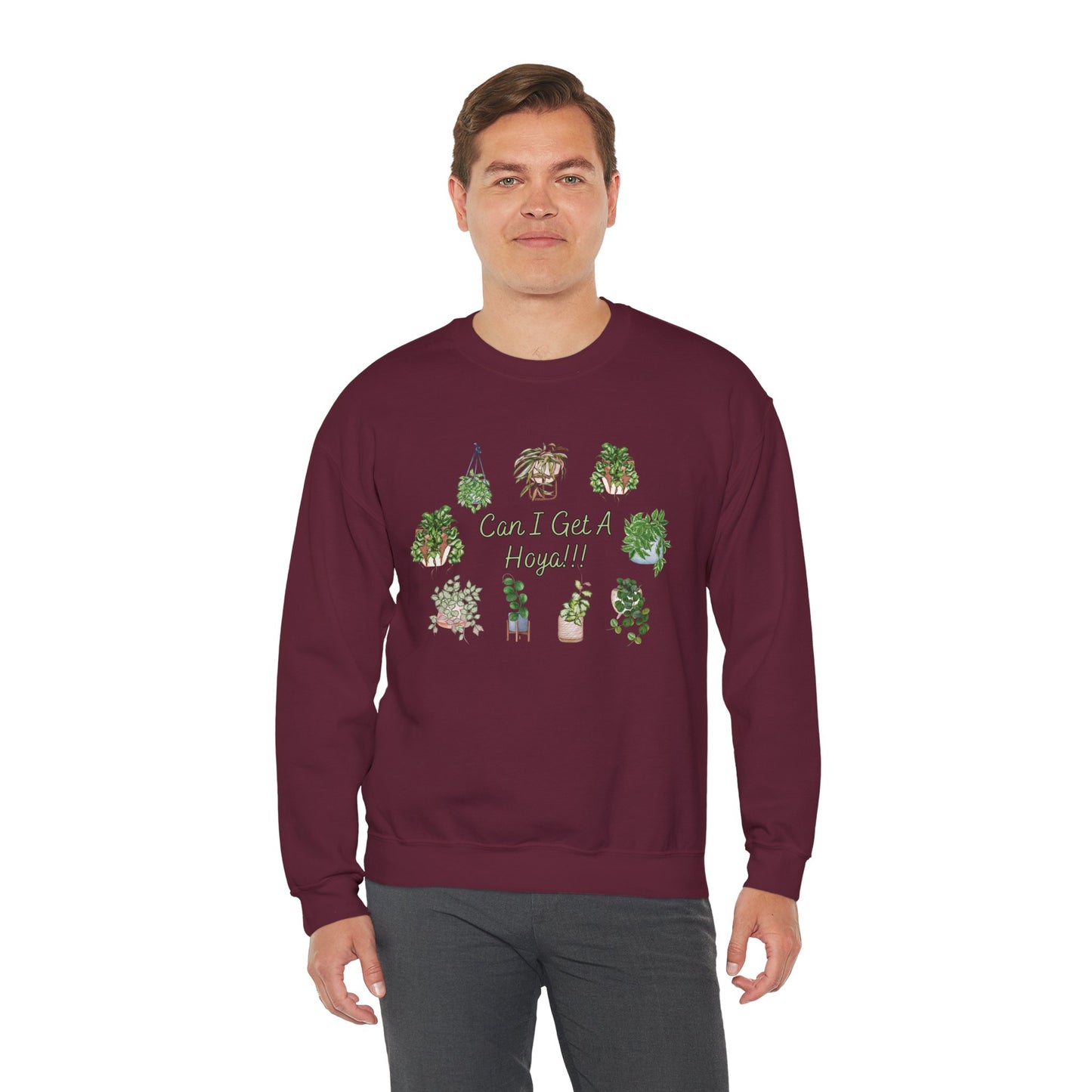 Can I Get A Hoya!! Sweatshirt — Cute Houseplant Crewneck for Plant Lovers