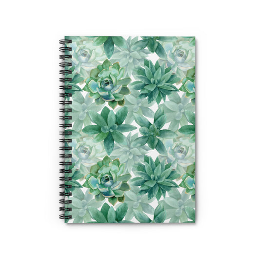 Succulent Spiral Notebook – Plant Ruled Journal