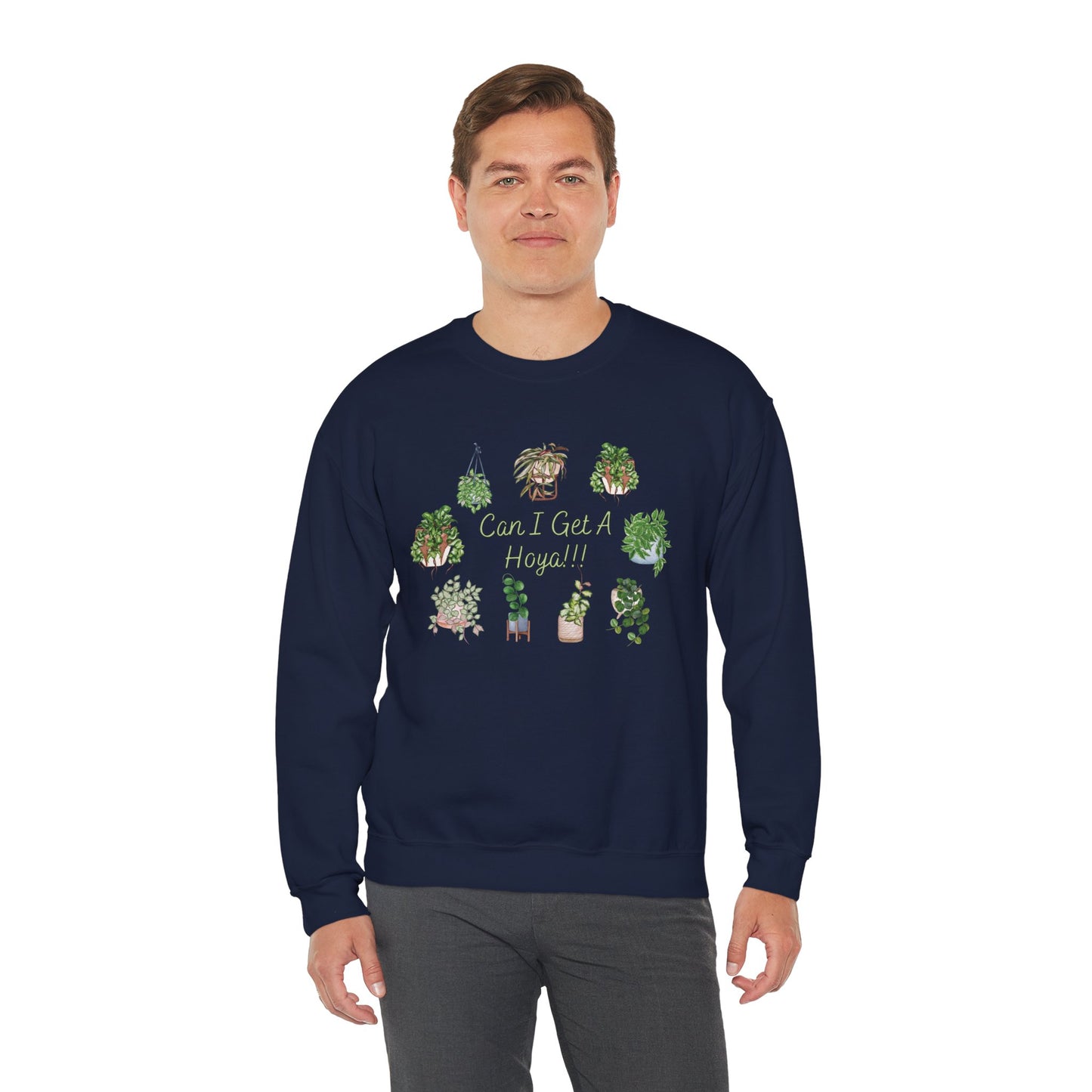 Can I Get A Hoya!! Sweatshirt — Cute Houseplant Crewneck for Plant Lovers
