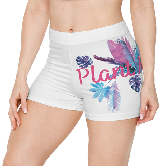 Plant Mama Women's Shorts — Tropical Floral Graphic Activewear