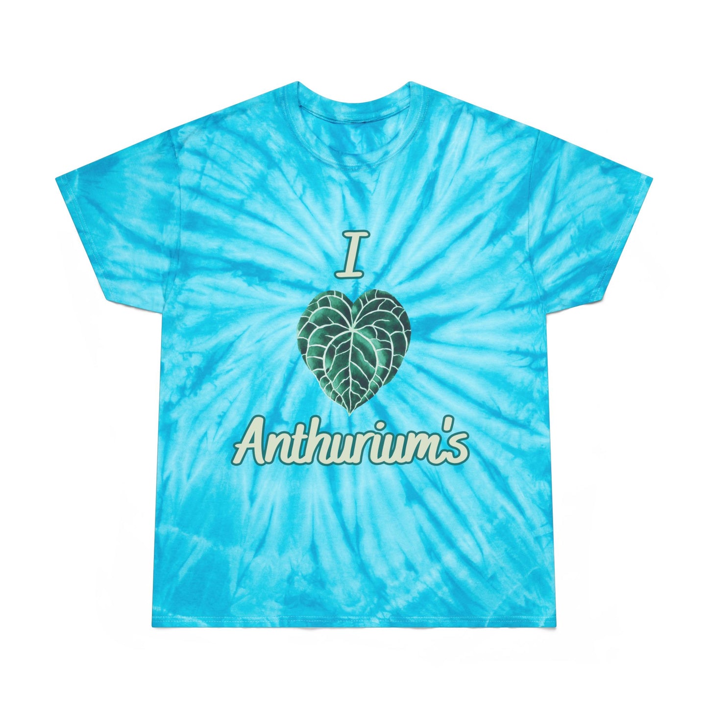 I Love Anthuriums Tie-Dye Tee – Plant Lover Shirt
