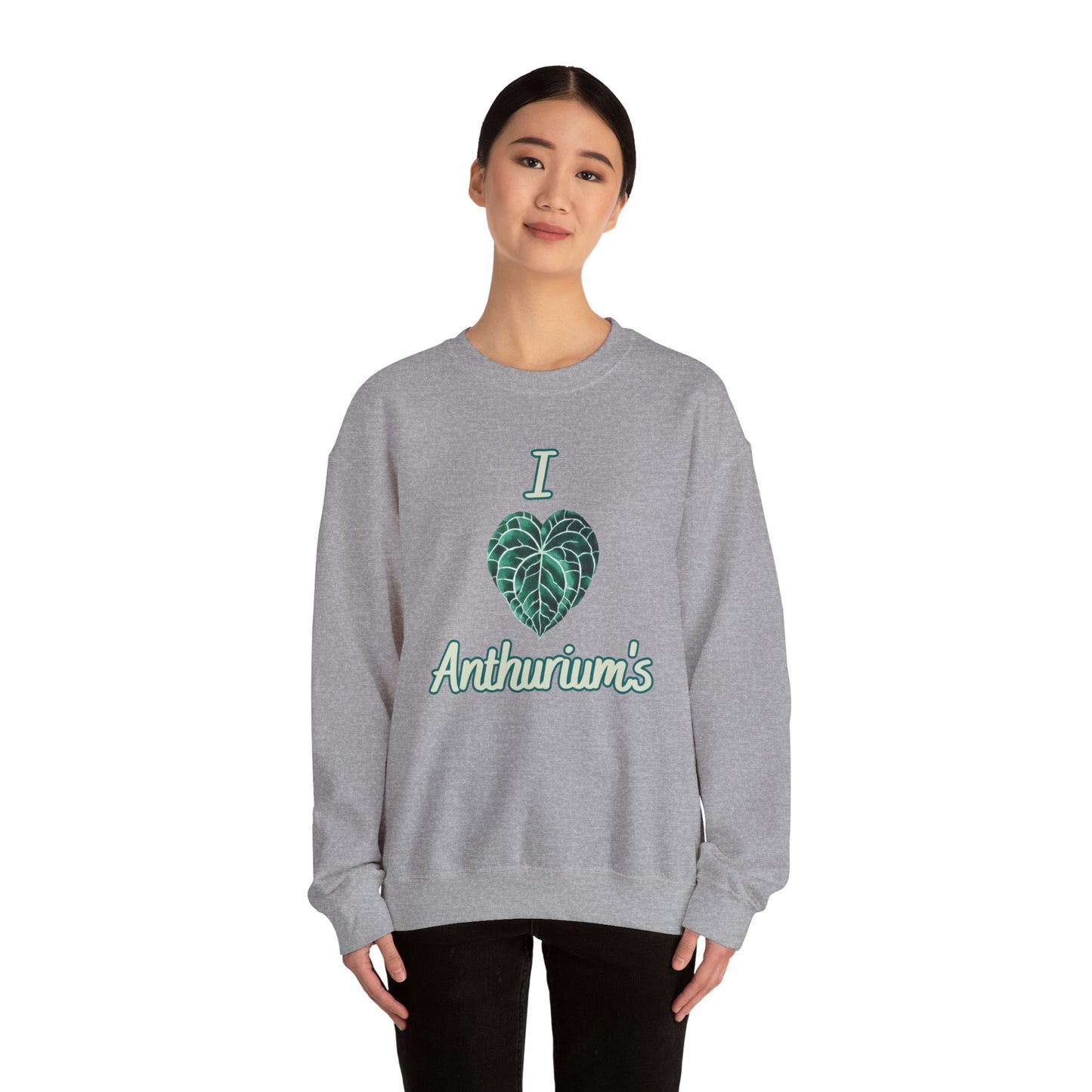 I Love Anthuriums Sweatshirt — Plant Lover Crewneck