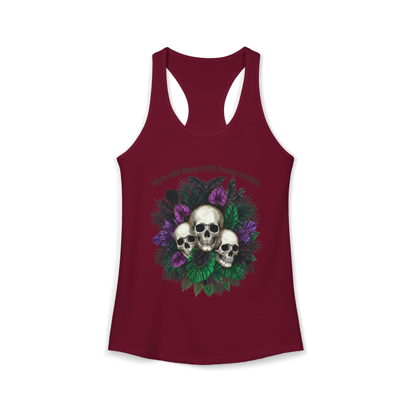 Where Wild Things Dwell, Beauty Remains- Women's Ideal Racerback Tank