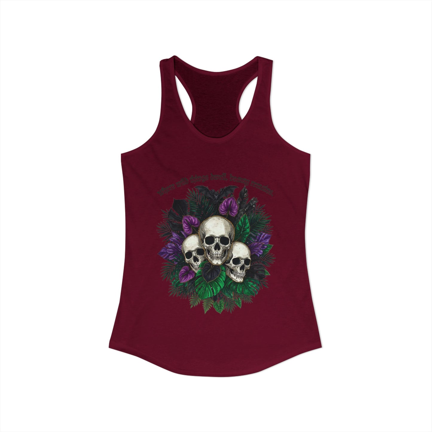 Where Wild Things Dwell, Beauty Remains- Women's Ideal Racerback Tank