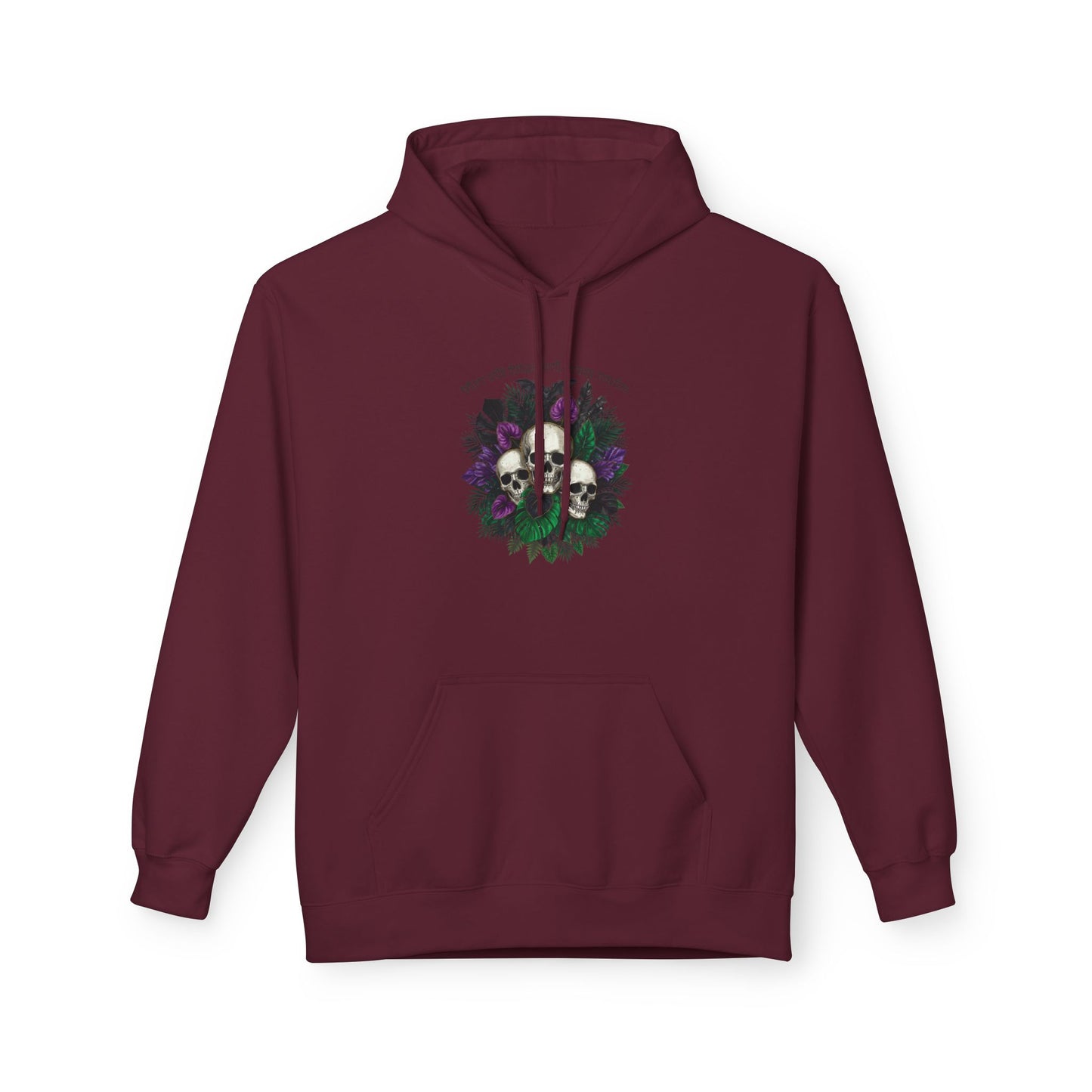 Where Wild Things Dwell, Beauty Remains -Floral Skull Hoodie
