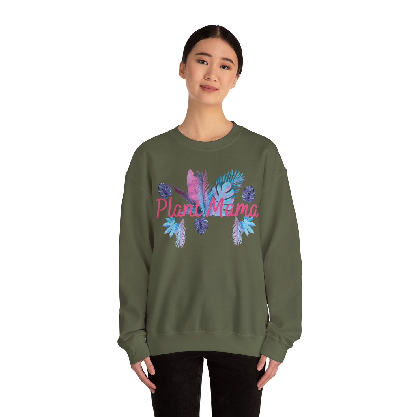 Plant Mama Sweatshirt, Cozy Crewneck for Plant Lovers, Gift for Mom, Botanical Aesthetic, Nature Lover Apparel, Spring Fashion