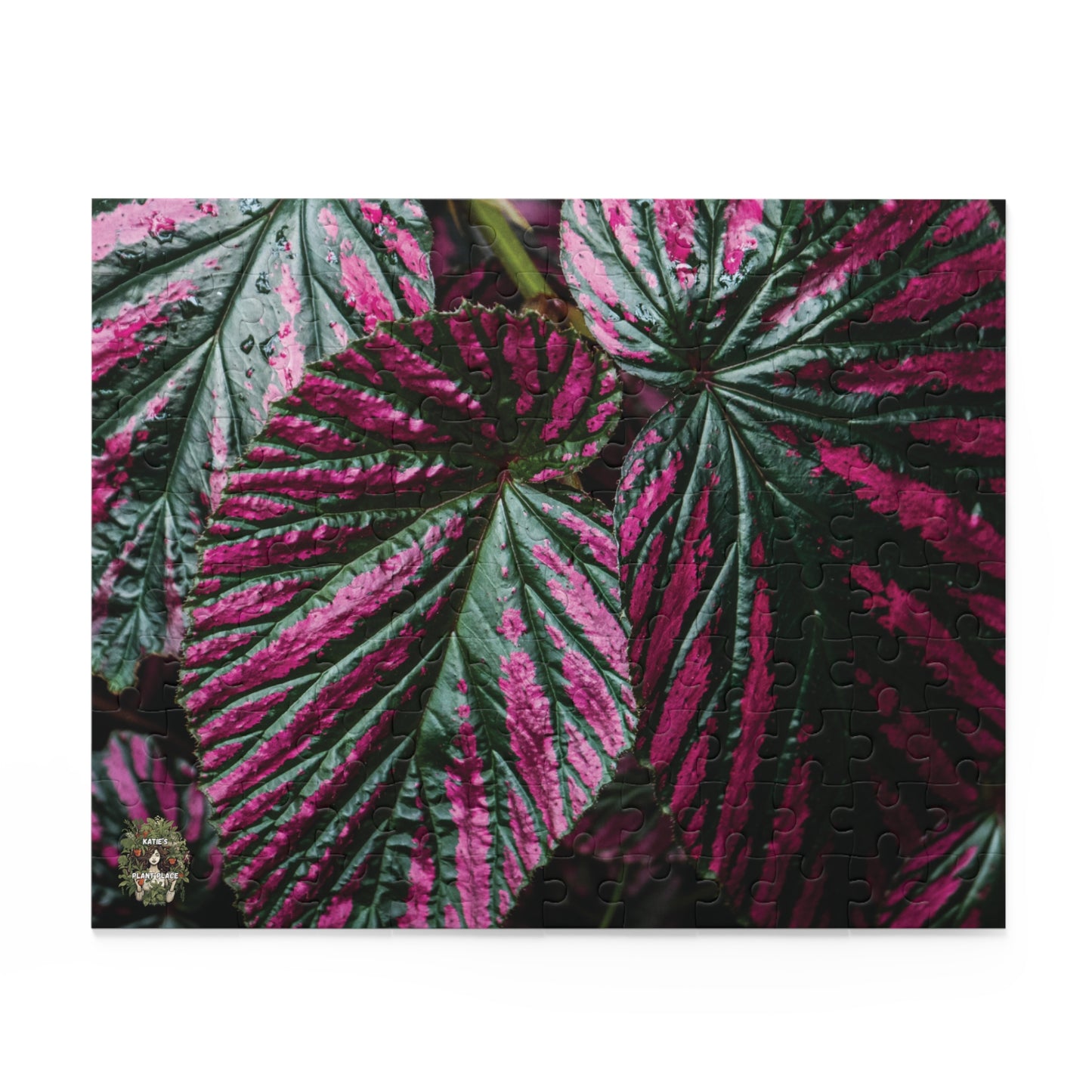 Begonia Leaf Puzzle — Pink & Green Begonia 120/252/500-Piece Jigsaw