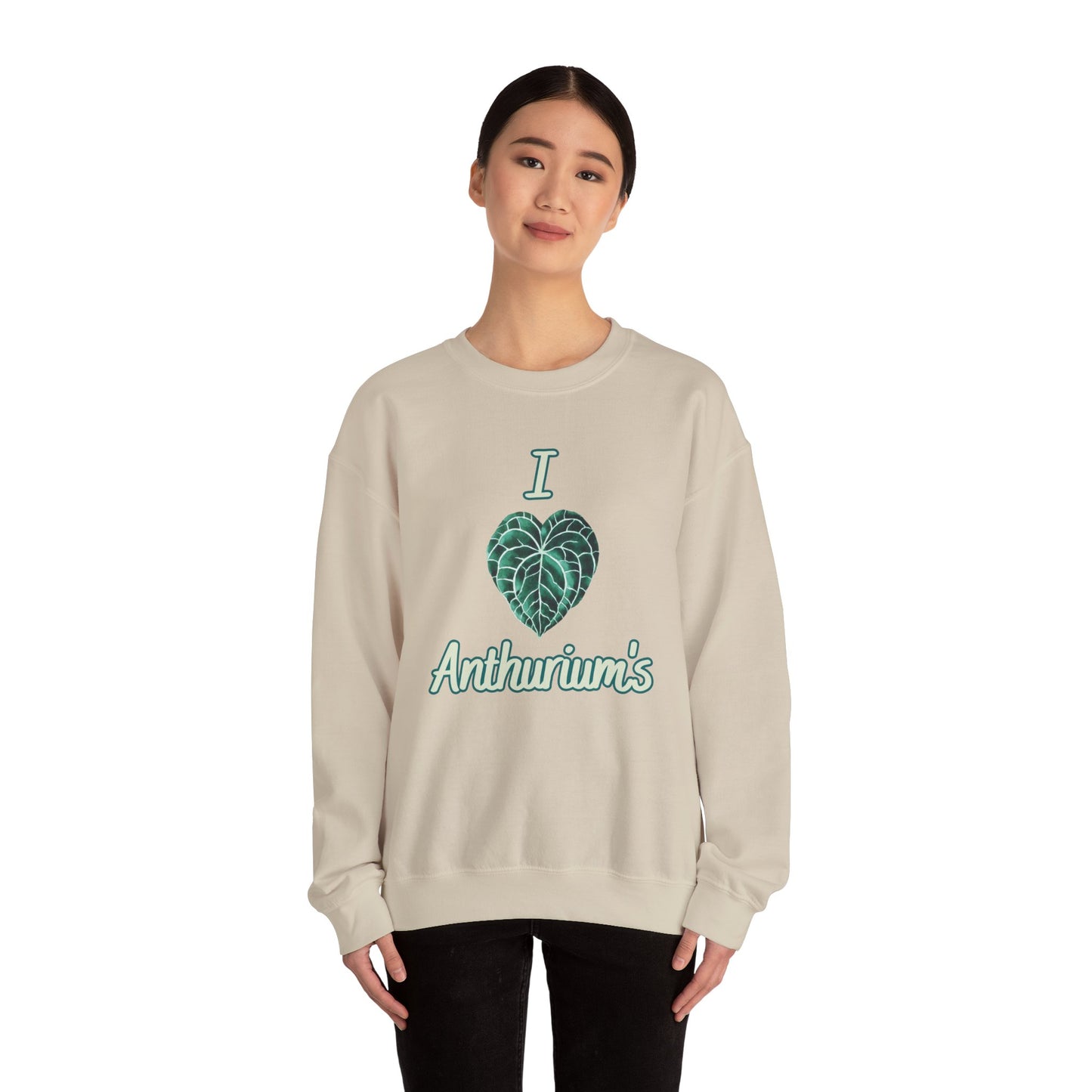 I Love Anthuriums Sweatshirt — Plant Lover Crewneck