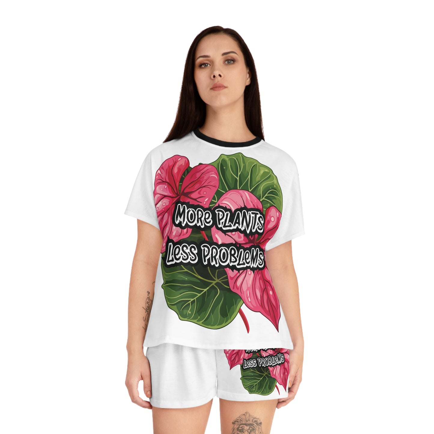 More Plants Less Problems, Women's Tropical Pajama Set - More Plants, Less Problems | Cozy Sleepwear for Garden Lovers | Relaxing Nights, Summer Vibes, Gifts, [...]