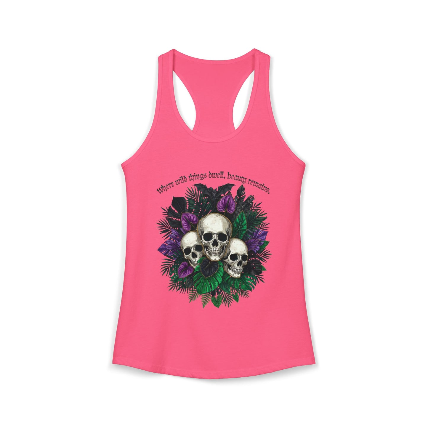 Where Wild Things Dwell, Beauty Remains- Women's Ideal Racerback Tank