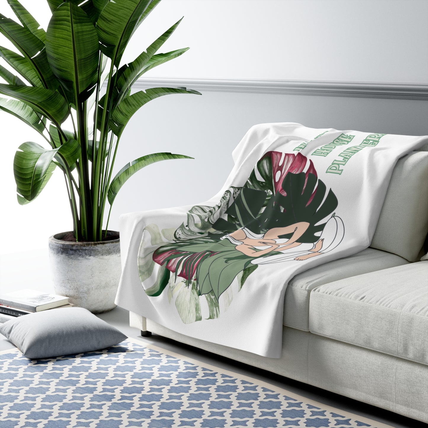 "In My House Plant Era" Sherpa Blanket — Throw for Plant Lovers