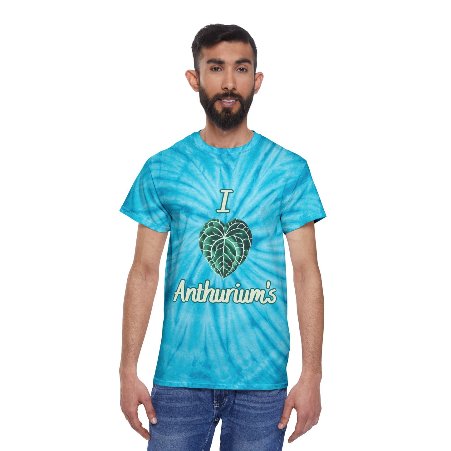 I Love Anthuriums Tie-Dye Tee – Plant Lover Shirt