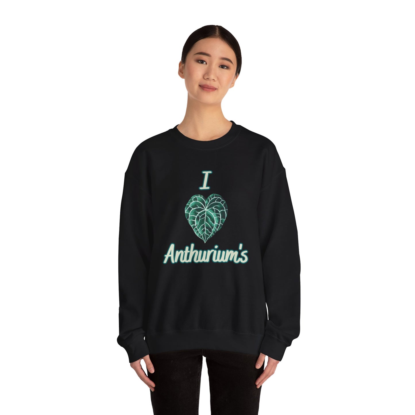 I Love Anthuriums Sweatshirt — Plant Lover Crewneck