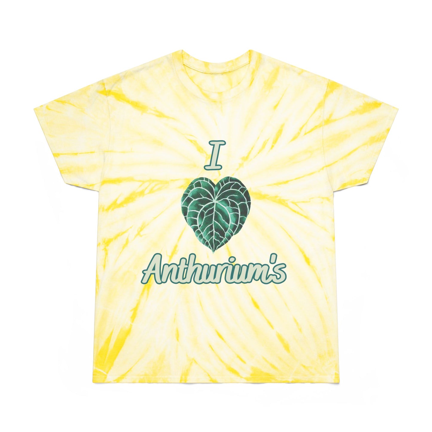 I Love Anthuriums Tie-Dye Tee – Plant Lover Shirt