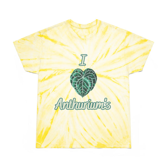 I Love Anthuriums Tie-Dye Tee – Plant Lover Shirt