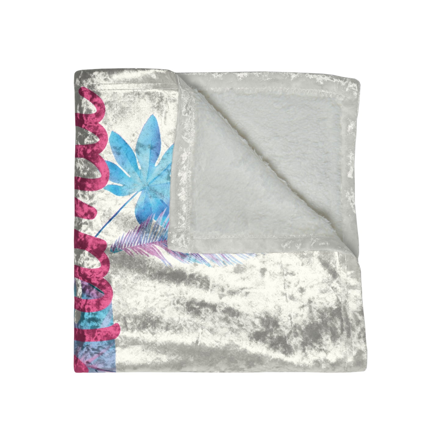 Plant Mama Crushed Velvet Throw Blanket