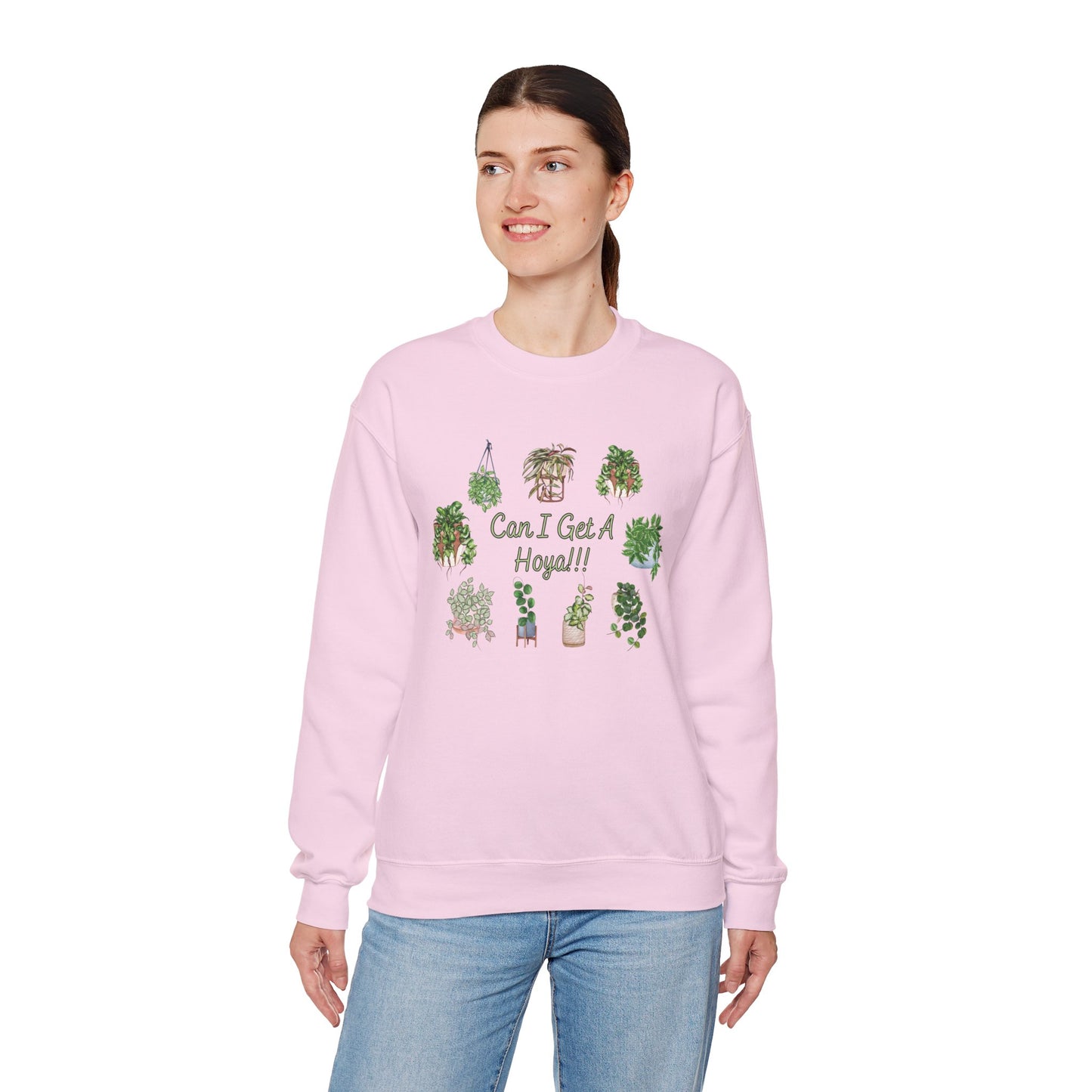 Can I Get A Hoya!! Sweatshirt — Cute Houseplant Crewneck for Plant Lovers