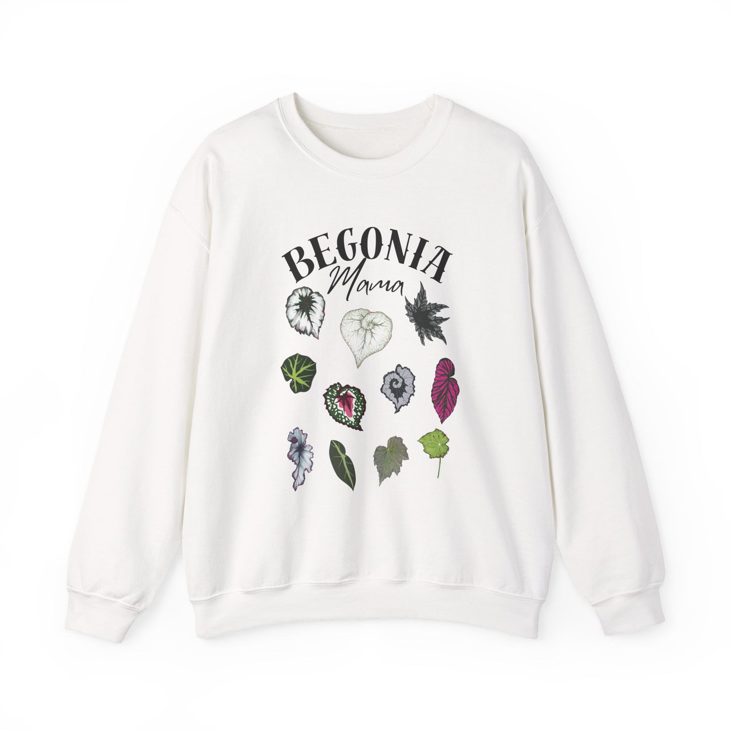 Begonia Mama Crewneck Sweatshirt — Botanical Plant Mom Pullover