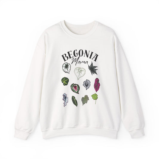 Begonia Mama Crewneck Sweatshirt — Botanical Plant Mom Pullover