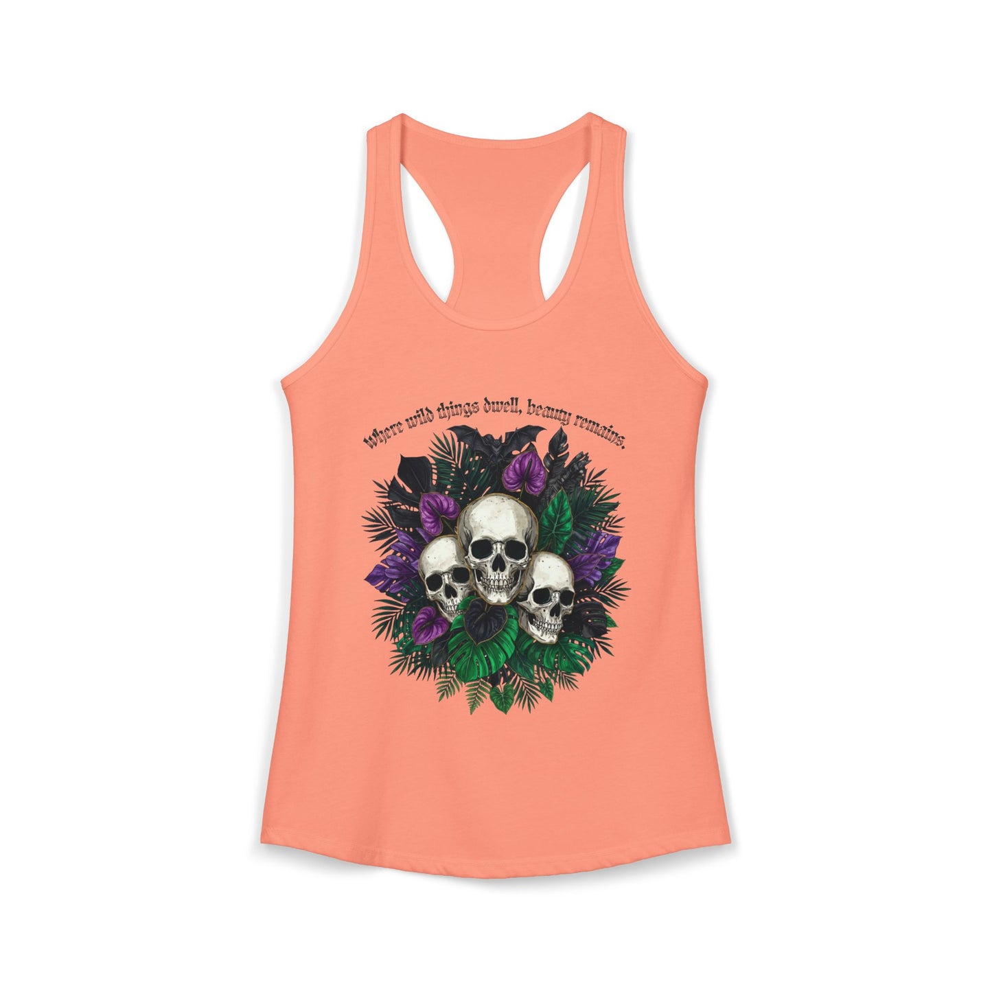 Where Wild Things Dwell, Beauty Remains- Women's Ideal Racerback Tank