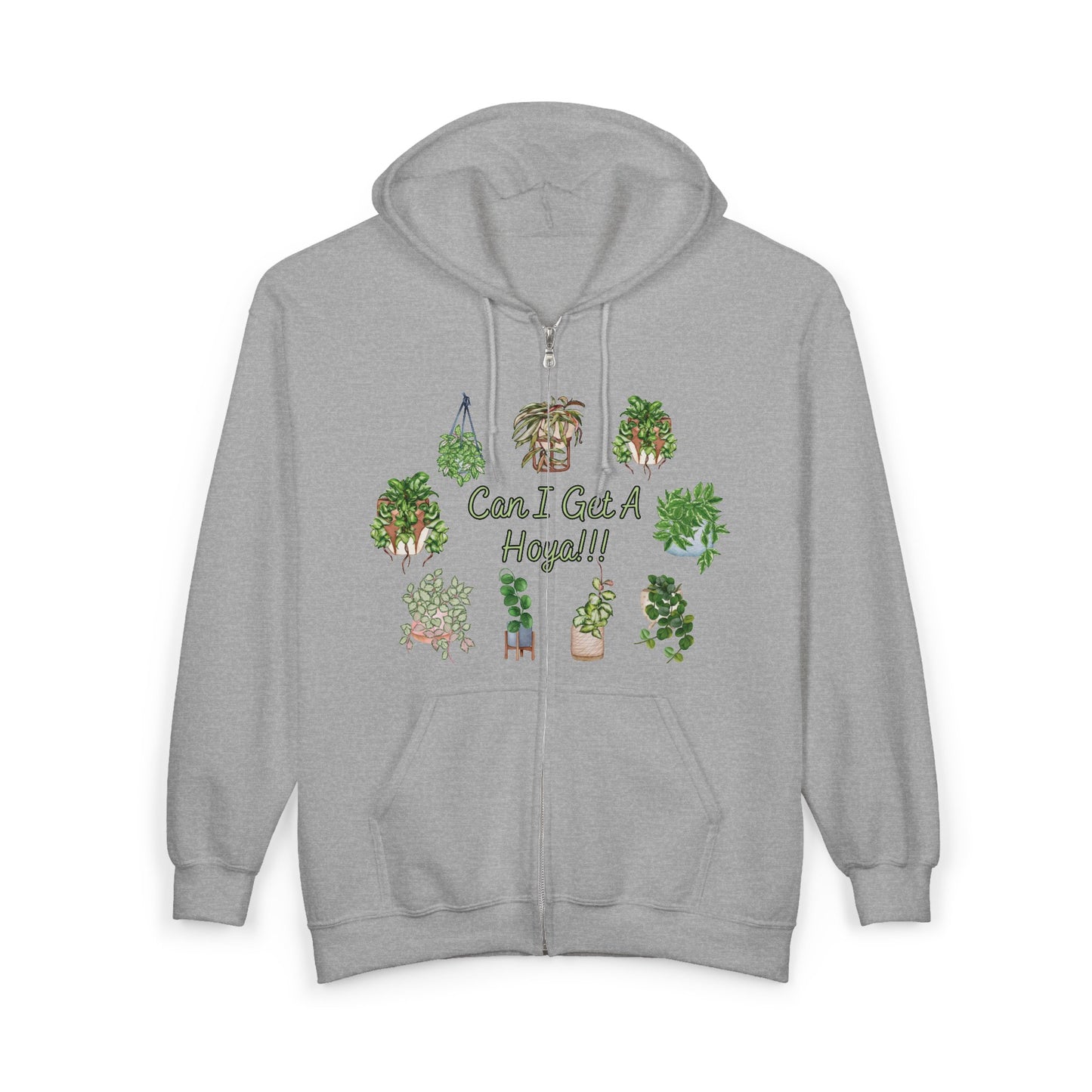 "Can I Get A Hoya" Zip-Up Hoodie