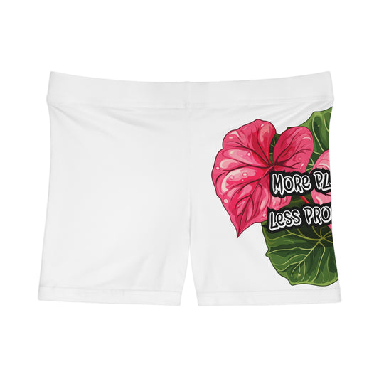 'More Plants, Less Problems' Women's Active Shorts
